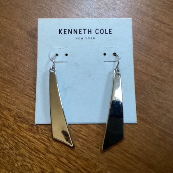 Kenneth Cole New York Silver-tone Drop Earrings New with tag - Picture 1 of 9